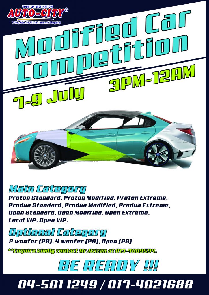 Modified Car Competition Poster
